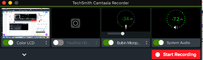 Wählen Sie Ihre Kamera mit Camtasia