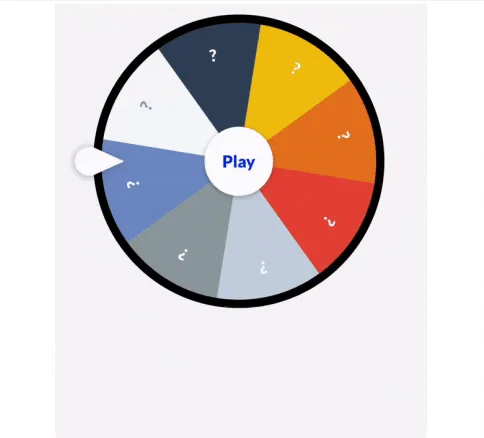 インタラクティブなメールでホイールを回す