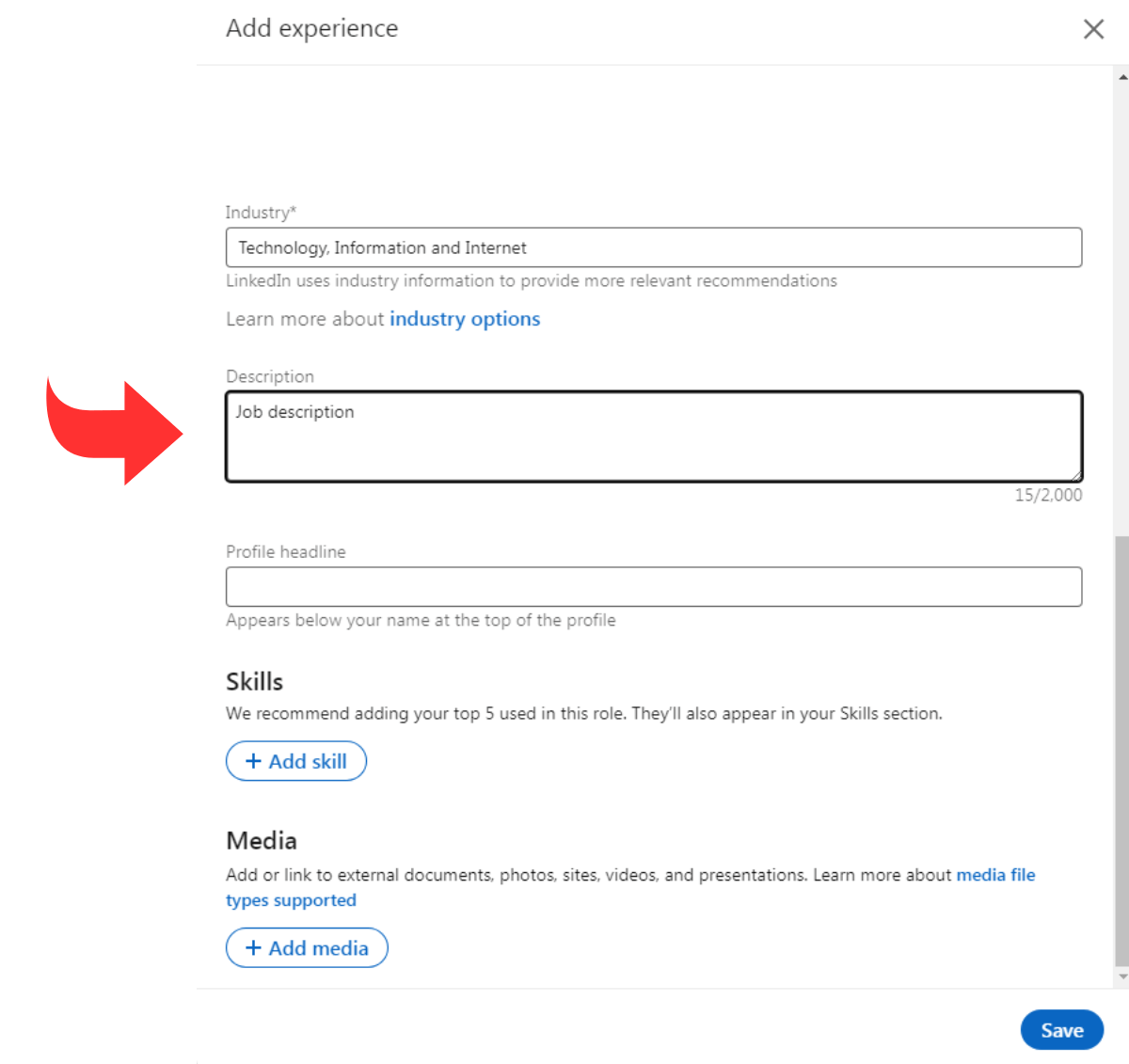 職位描述-個人資料-標題-linkedin