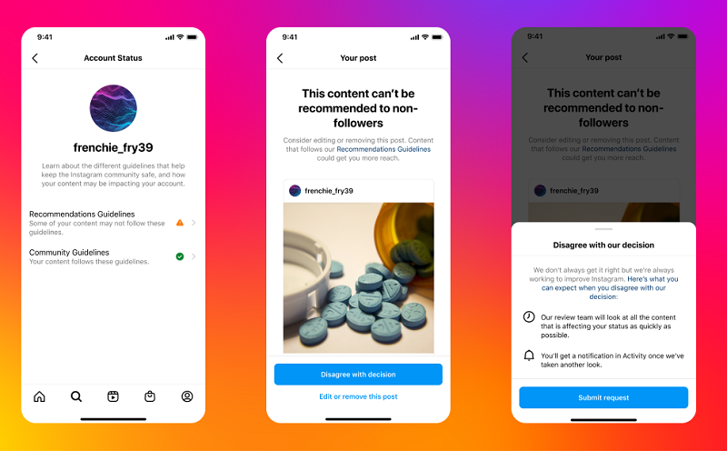 Instagram 帳戶狀態