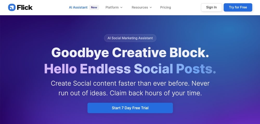 Screenshot der Flick.social-Website