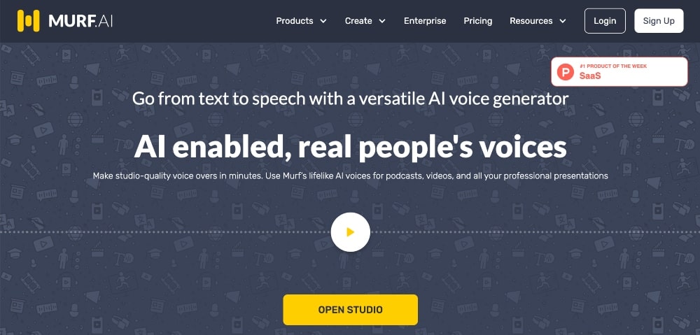 Screenshot der Murf AI-Website