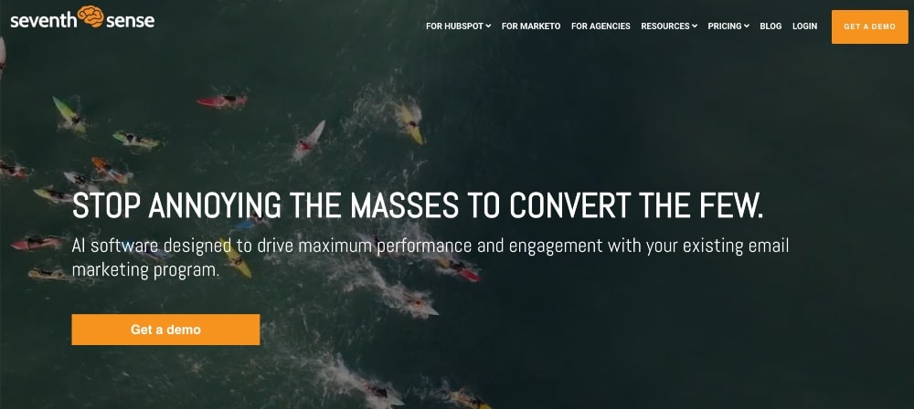 Screenshot der Seventh Sense-Website