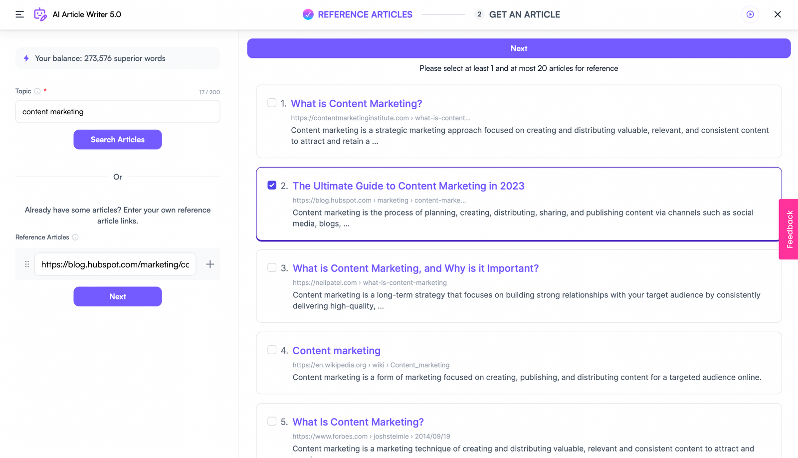 Article Writer 5.0 – Personalisierter Inhalt