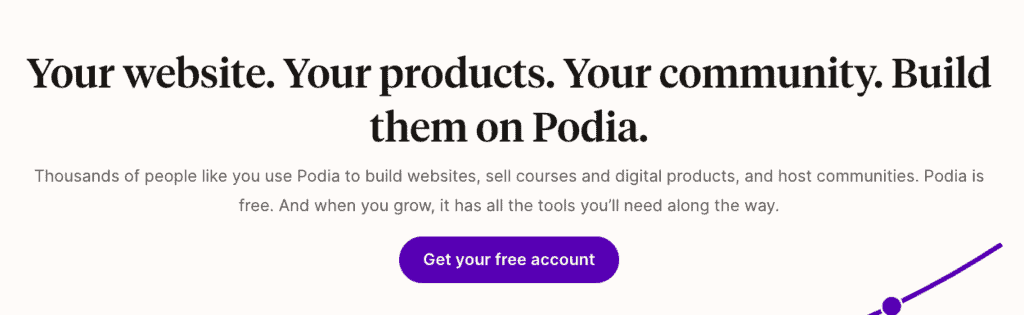 Ejemplo uno de la plataforma de cursos en línea de Podia