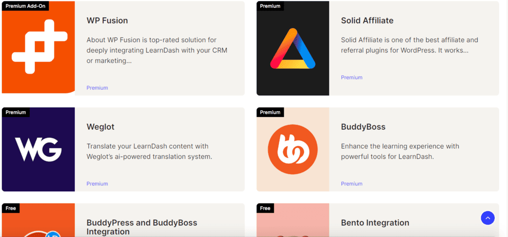 Modules complémentaires LearnDash