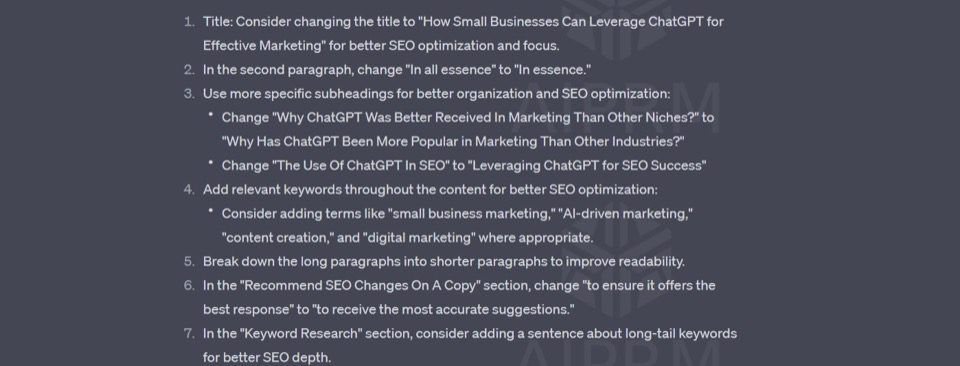 SEO 中的聊天 GPT 響應