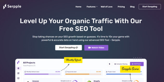 لقطة شاشة Serpple-An-Advanced-Free-SEO-Tool