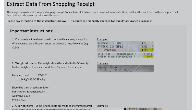 zadanie z paragonem zakupowym