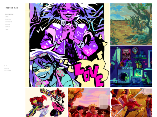 exemplu de magazin ilustrator în stil grilă