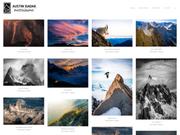 Exemplu de aspect al galeriei pixpa