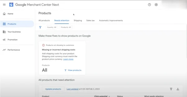 diagnóstico centro de comerciantes de google siguiente