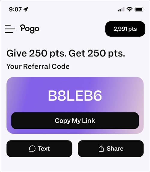 ポゴ紹介コード