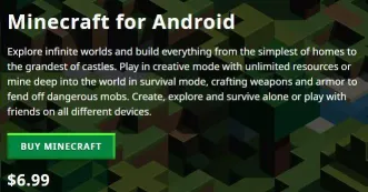 Vaya a Google Play Store para descargar minecraft apk