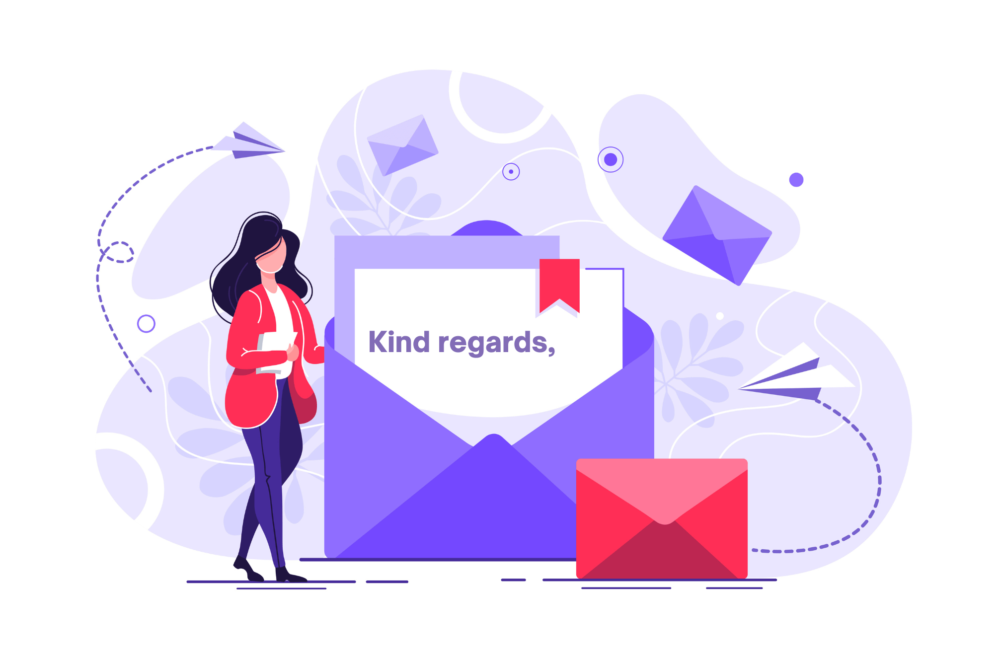 carta de fim de e-mail