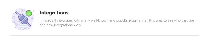 Esempio uno degli strumenti di integrazione di ThriveCart