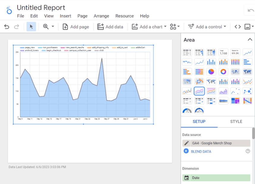 يوفر Looker مجموعة كبيرة من خيارات التصور
