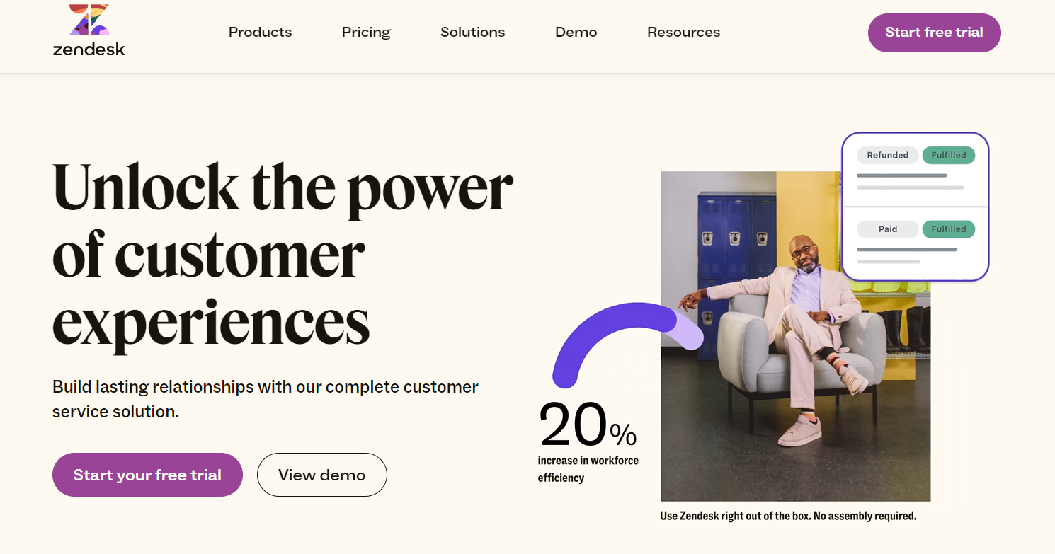 Zendesk – Beste Live-Chat-Apps für Shopify