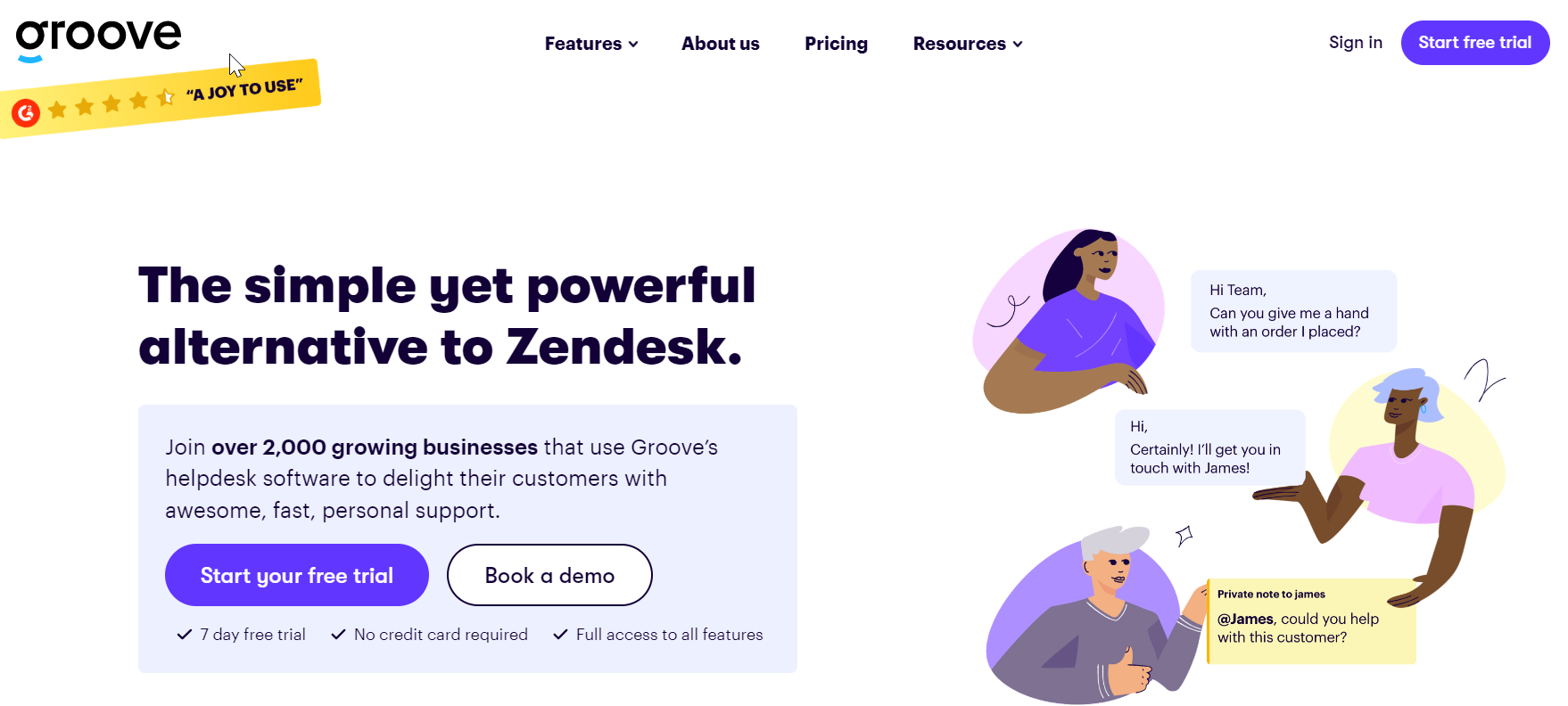 GrooveHQ – Beste Live-Chat-Apps für Shopify