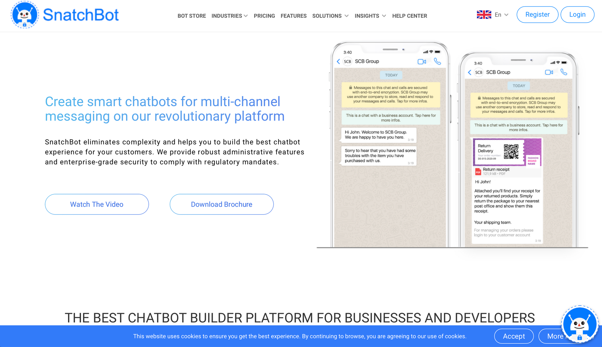 SnatchBot - Chatbots de comercio electrónico