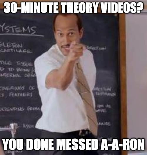 نوع الفيديو التعليمي المثال الأول