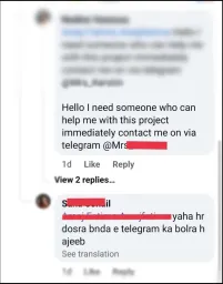 Umstellung auf Telegram für Betrüger in Facebook-Gruppen
