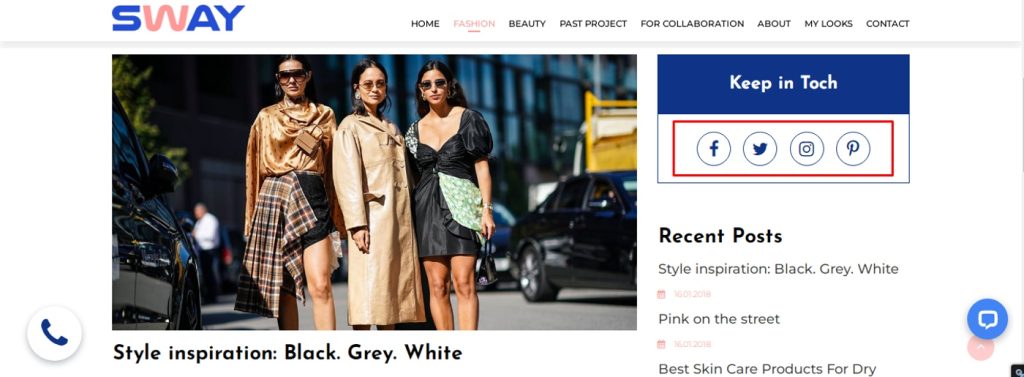 インフルエンサーのウェブサイト テンプレート