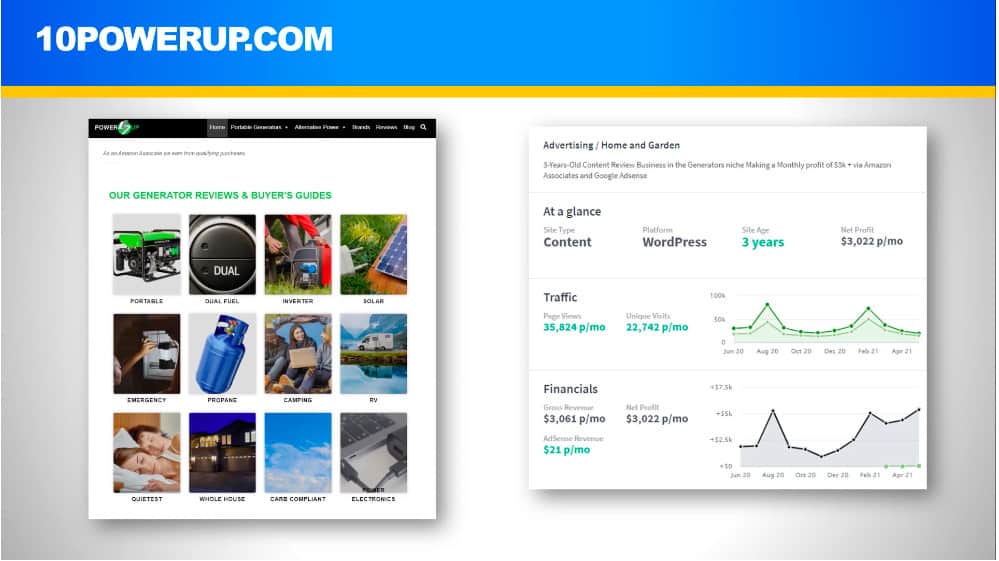 La lezione di valutazione del sito di Affiliate Lab, esempio uno