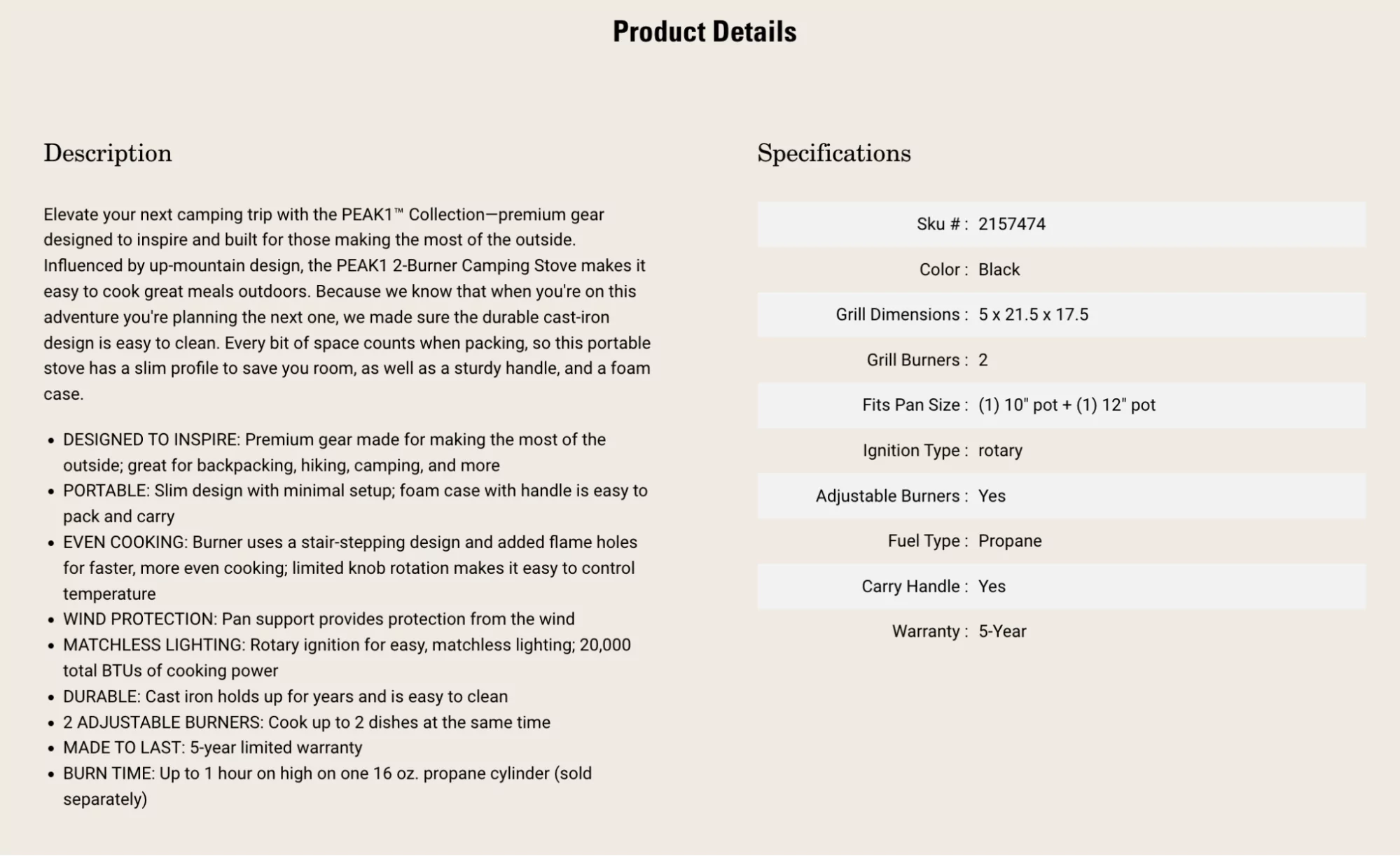 ürün sayfası seo için ürün açıklama örneği