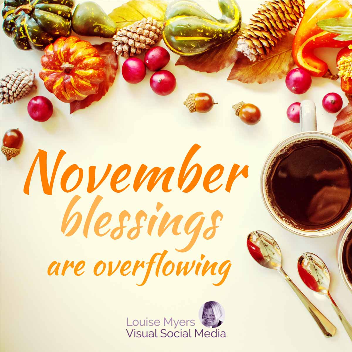 秋收咖啡說十一月祝福滿溢。