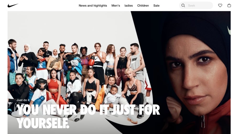 screenshot della campagna Nike Just Do It