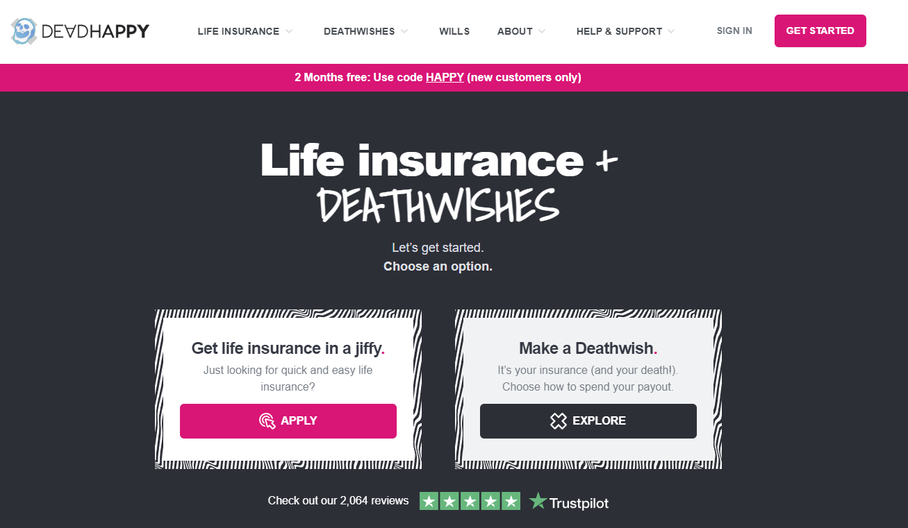 《死而快樂》網站截圖