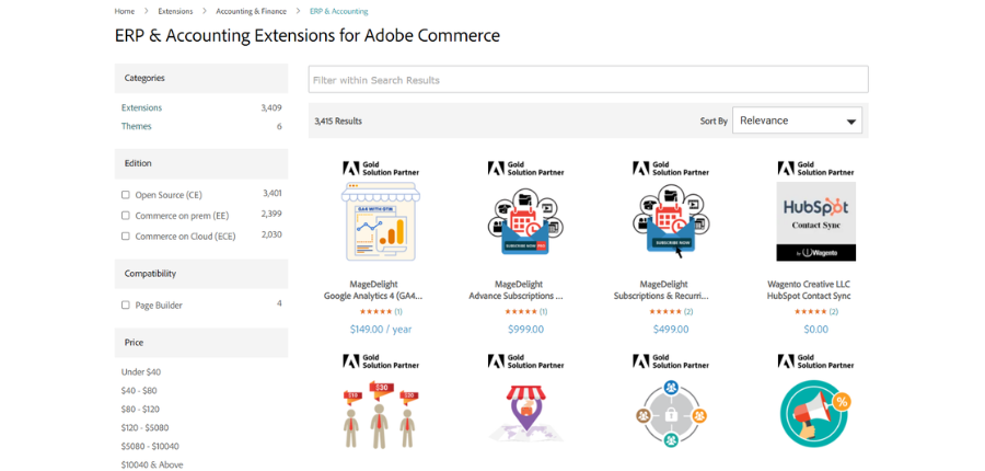BigCommerce vs. Magento – Erweiterungen für Adobe Commerce