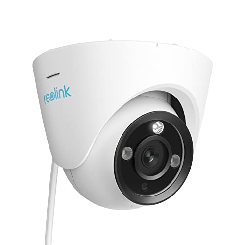 REOLINK Caméra IP PoE 12 MP pour extérieur, caméras de surveillance dôme grand angle 93° pour la sécurité à domicile, détection humaine/véhicule/animal domestique, vision nocturne couleur 700 lm, conversation bidirectionnelle, carte microSD jusqu'à 256 Go, RLC-1224A