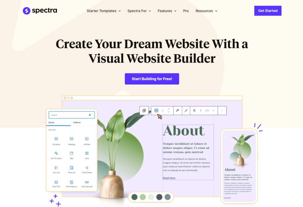 Kadence Blocks Review: vale la pena aggiornare il tuo sito web? 12 spectra gutenberg