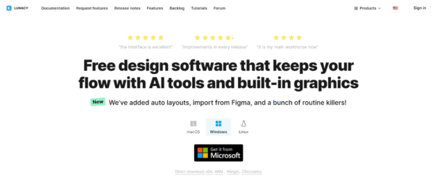 lunacy-zrzut-zrzutu-witryny