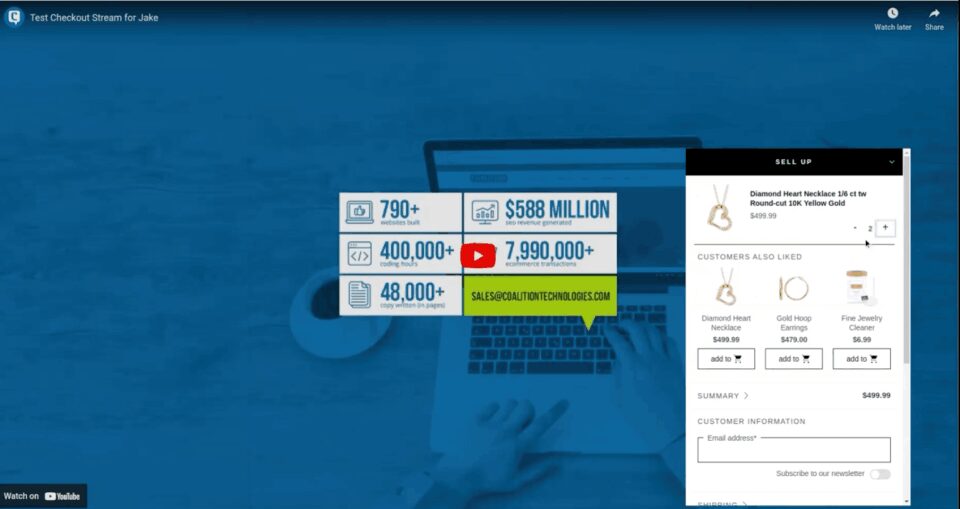 ชำระเงิน Unleashed ฝังอยู่ถัดจากสตรีมผู้มีอิทธิพล