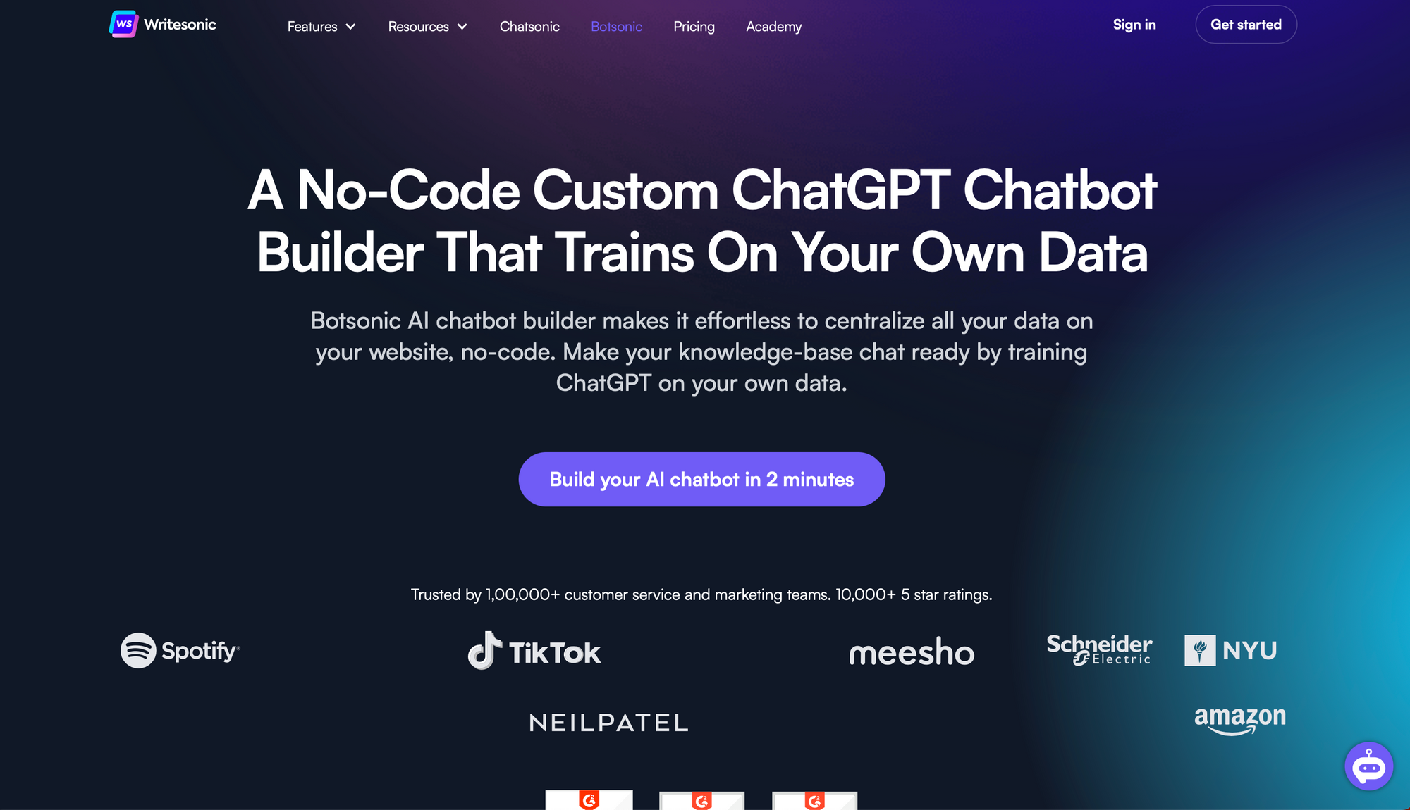 Botsonic – Reise-Chatbots
