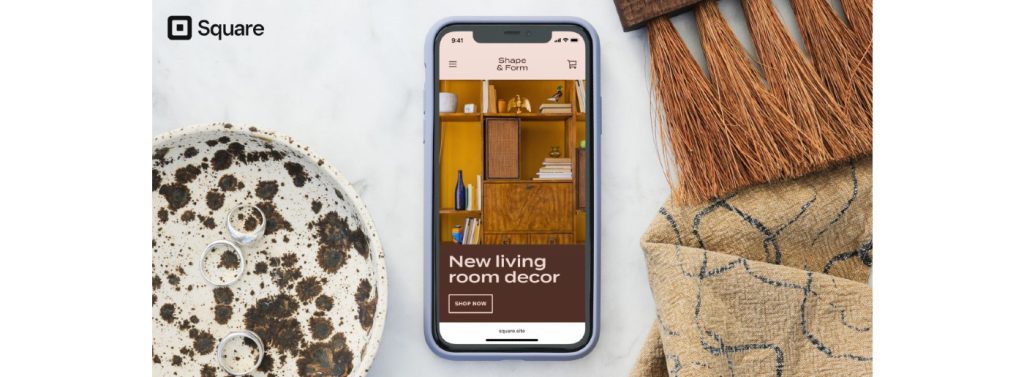 Sito web quadrato in linea