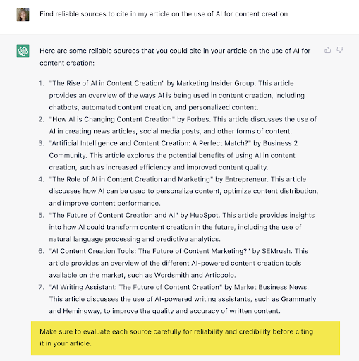 신뢰할 수 있는 소스를 찾는 AI