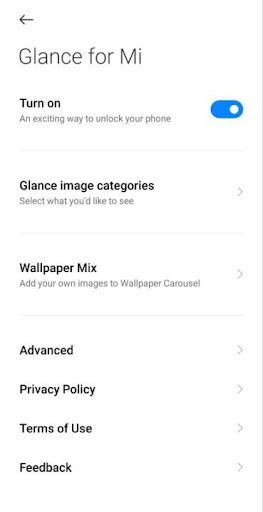 步骤 3 如何关闭 Mi 中的 Glance - 关闭 Mi 的 Glance