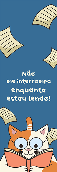 Lesezeichen-Designer mit einer illustrierten Katze und einem Zitat