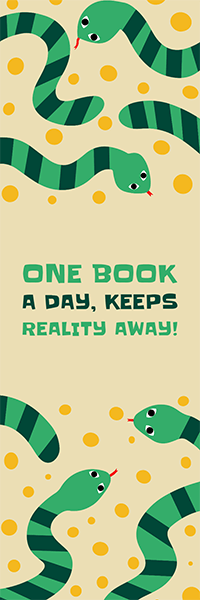 Illustrierter Lesezeichen-Designer mit Schlangengrafiken