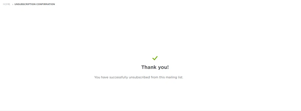 Konfirmasi berhenti berlangganan