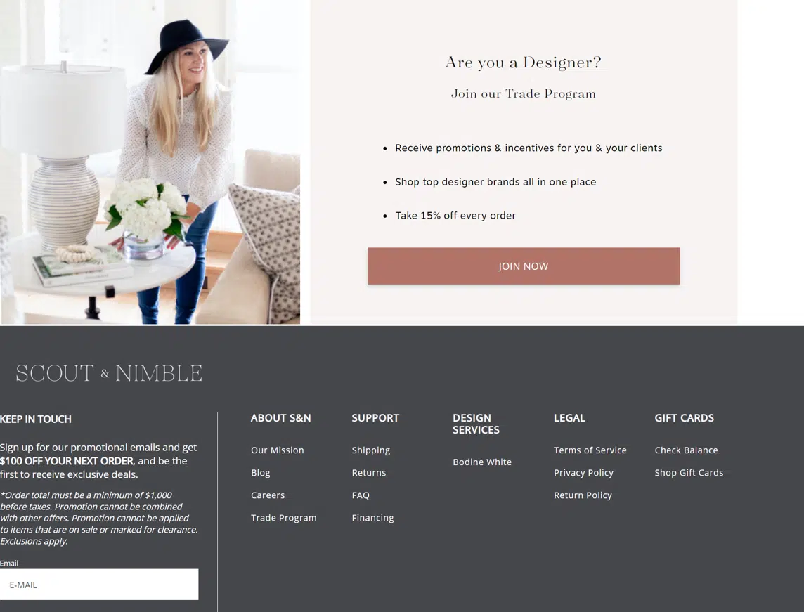 Penempatan formulir email