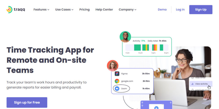 Zrzut ekranu Time-Tracker-dla-zespołów-i-indywidualnych-Traqq