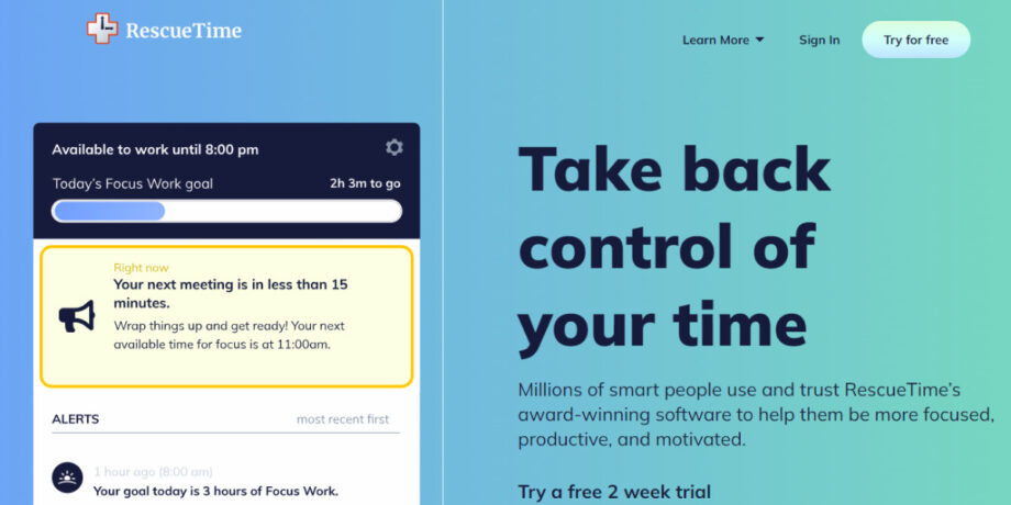 RescueTime-Fully-Automated-Time-Tracking-Software-zrzut ekranu