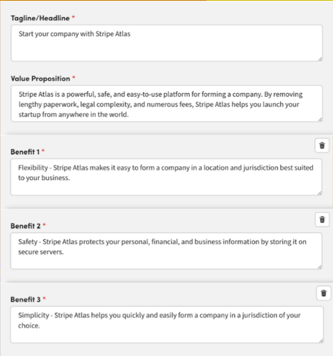 Broca がメッセージングの構築にどのように役立つかを示す、Broca からの画面キャプチャ