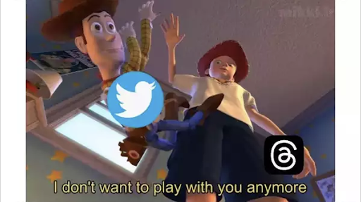 ฉันไม่ต้องการเล่นกับคุณอีกต่อไป Twitter Toy Story meme