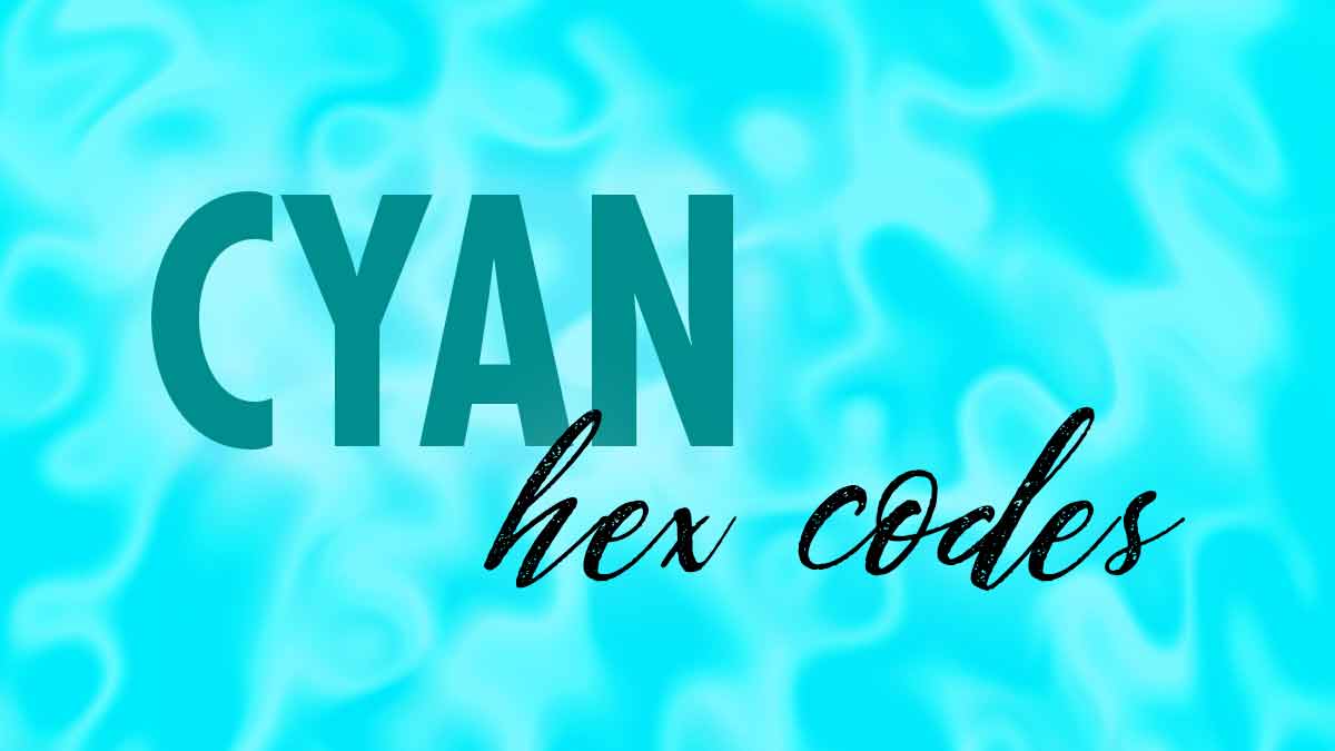 l'art évoquant l'eau bleue de la piscine dit les codes hexadécimaux Cyan.